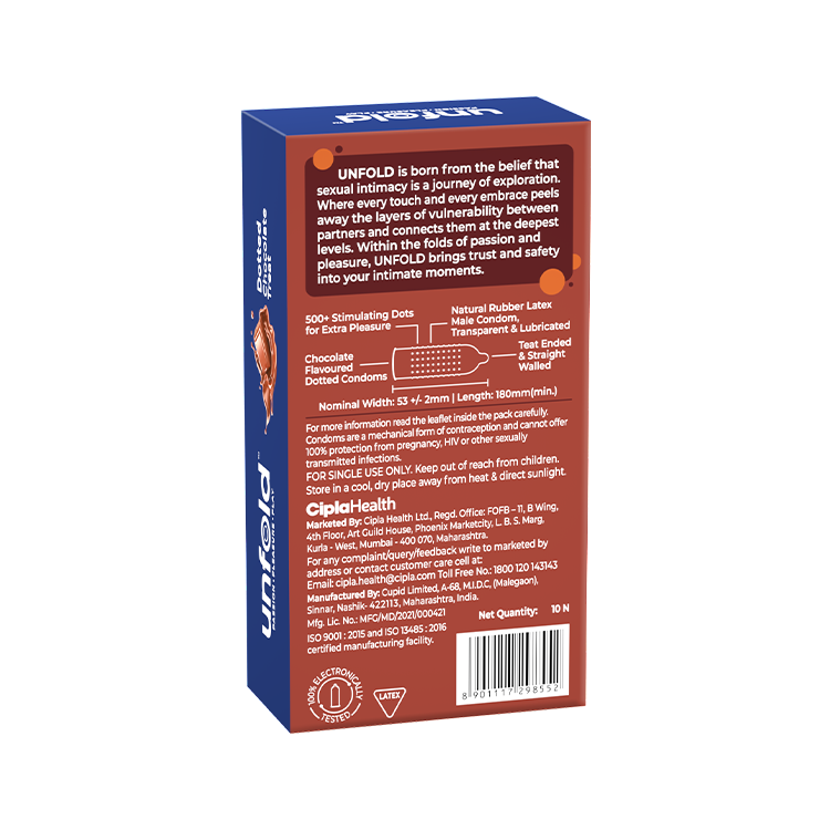 Image of UNFOLD Chocolate Dotted Condom