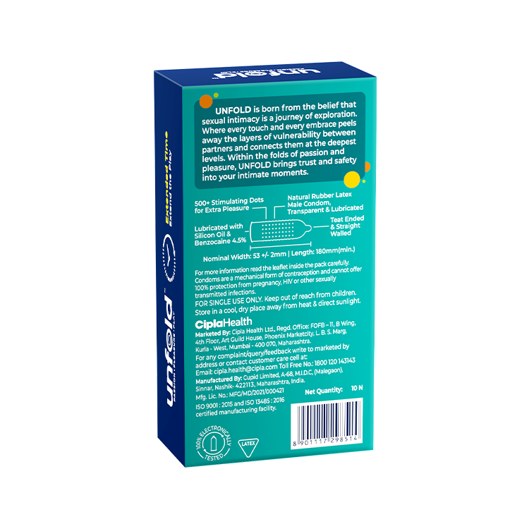 Image of UNFOLD Extended Time Dotted Condom