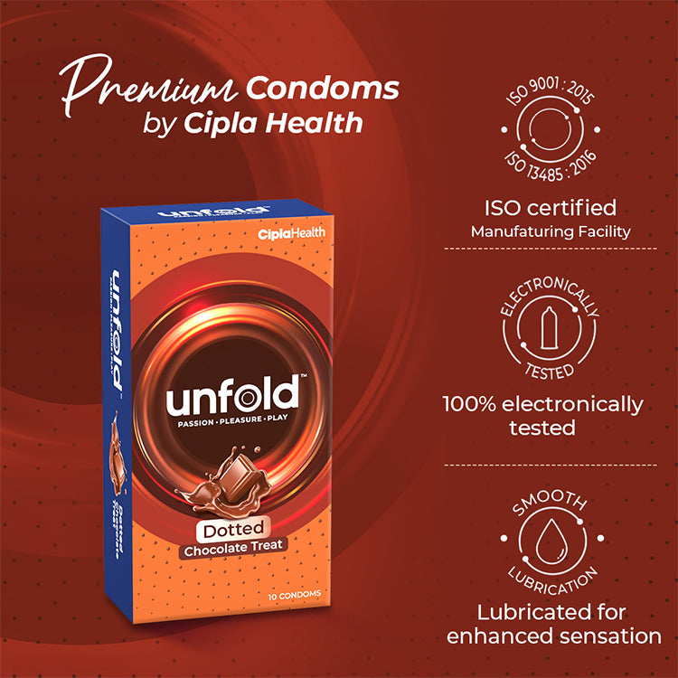 Image of UNFOLD Chocolate Dotted Condom